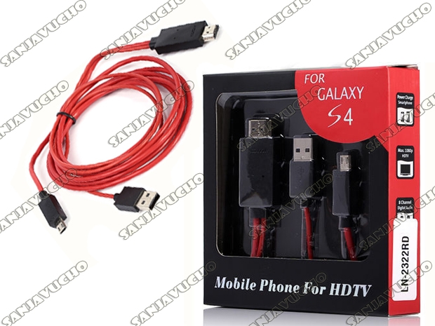 <* CABLE ADAPTADOR MICRO USB A MHL HDMI S3/S4 NOTE 2/3